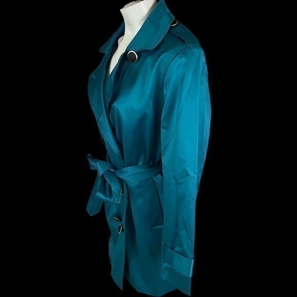 Bob Mackie Wearable Art Double Breasted Coat Belted Waist R2 - Picture 4 of 11